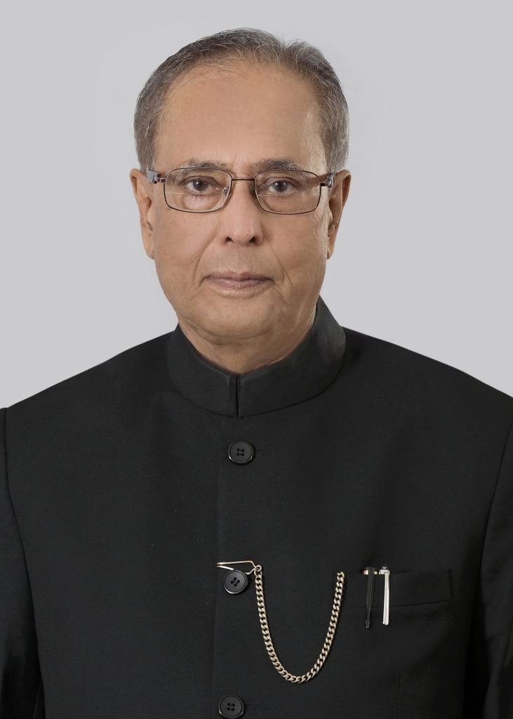 The portrait of the President of India, Shri Pranab Mukherjee.